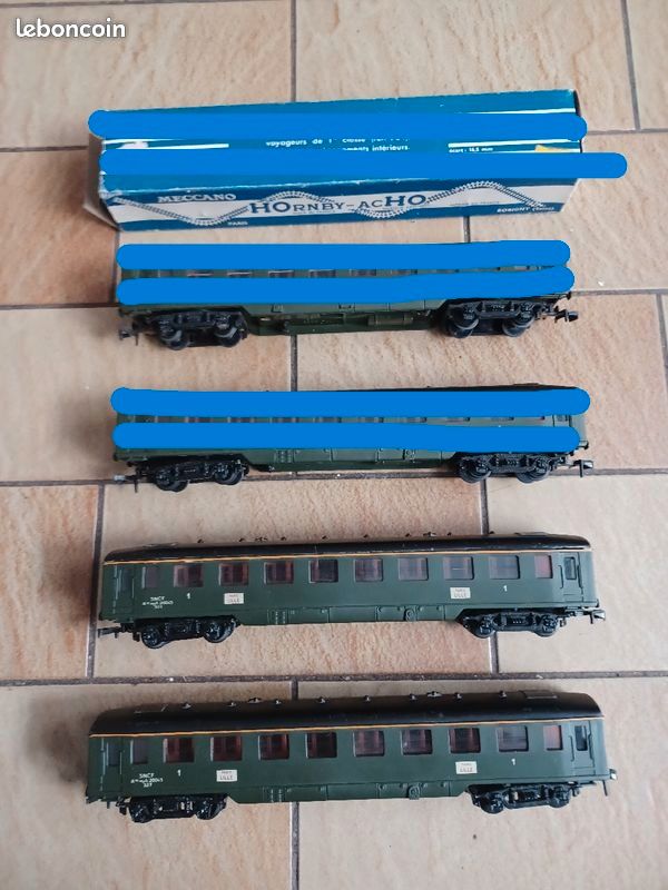 ÉCHELLE N° SNCF Rame 4 Voitures De Voyageurs Ancienne 1ere 2eme Et 3eme