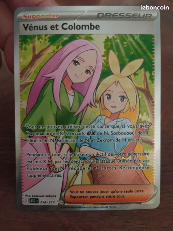 Carte Pokémon VÉNUS ET COLOMBE (image 1)