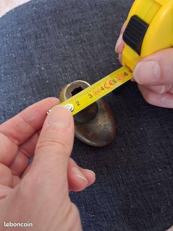 1 poignée de porte forme olive en bronze - années 20/30 (image 8)