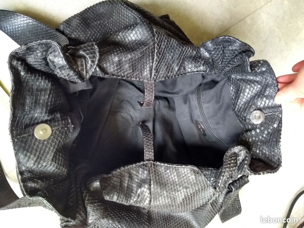 Grand Sac cuir Heyraud style serpent Envoi Ok (image 3)