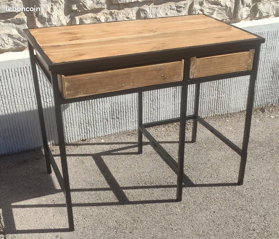 Table bois et metal (image 1)