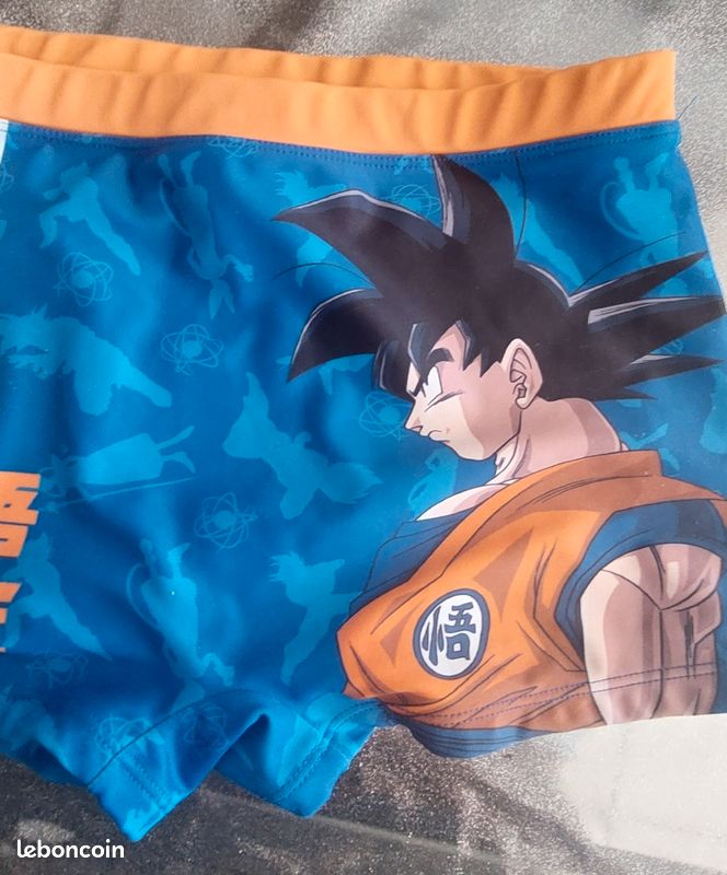 Maillot De Bain Boxer Dragon Ball - Pour Garçon, Bleu, Taille 10 Ans