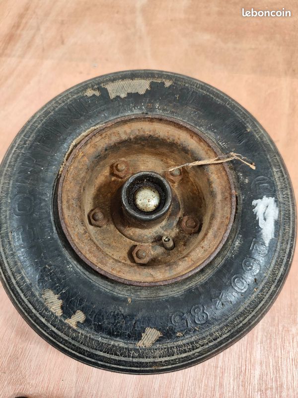 Roue camouflage sable d'époque Seconde Guerre mondiale - Provenance Normandie (Rouen), 1944 (image 6)