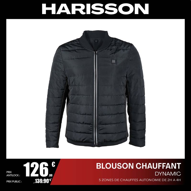 Harisson - Blouson chauffant Dynamic Heat Noir