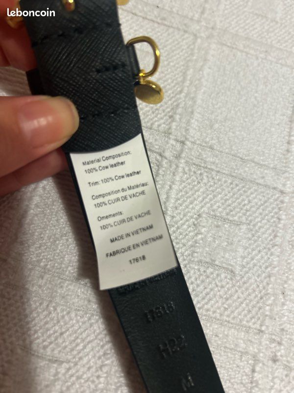Ceinture Lauren Ralph Lauren cuir noir neuve étiquetée T.M (image 4)