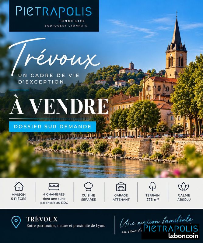Maison 5 pièces 90 m² · à Trévoux · 90 m² · 365 000 €