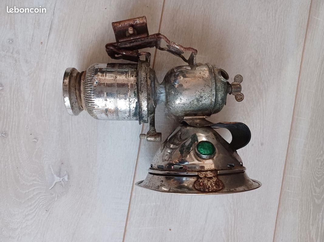 Lanterne lampe de vélo acétylène LUXOR Phare bicyclette 1900 / 1920 - Collection