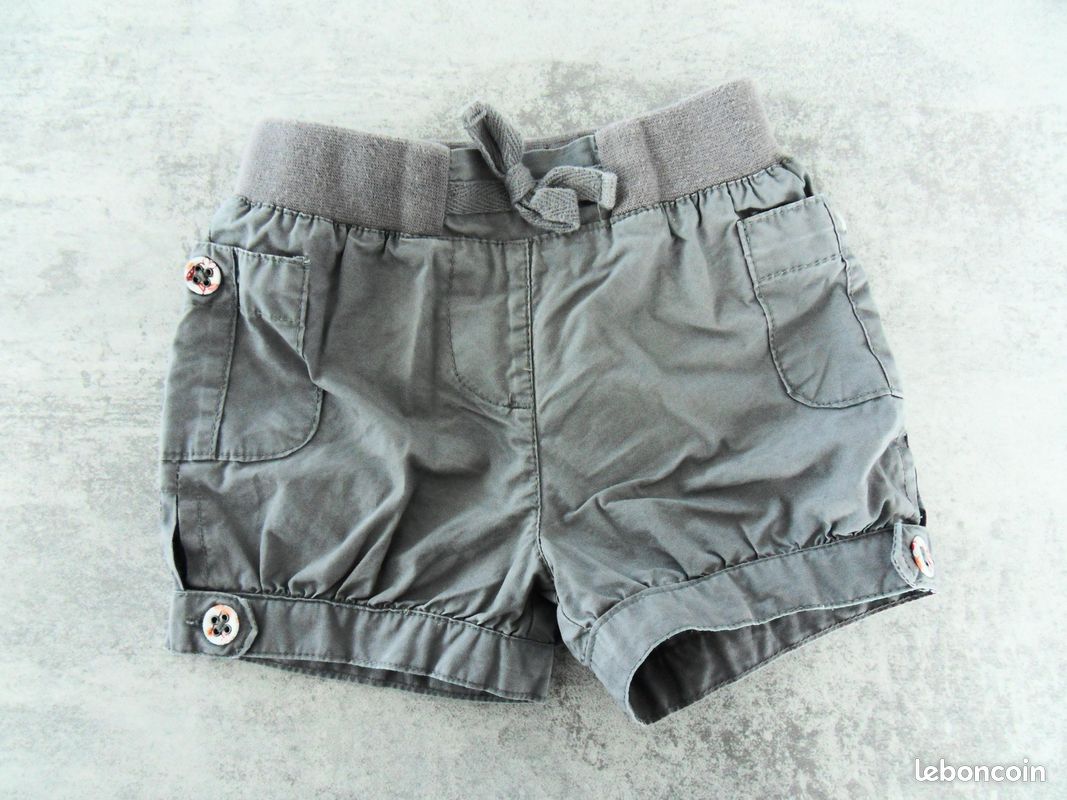 Short gris Vertbaudet - 6 mois - excellent état (image 1)
