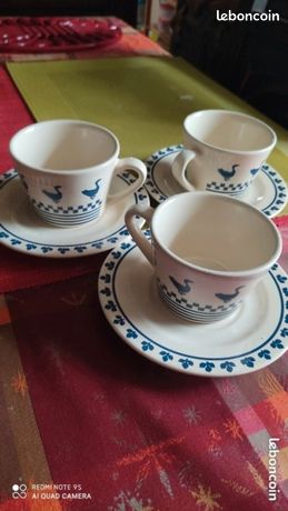 Tasses à café style Geneviève LETHU vintage année 1990 - Arts de la table Tasses à café style Geneviève LETHU vintage année 1990 - Arts de la table
