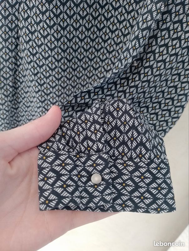 Chemise Homme Bonobos Slim Fit - Taille L - Gris à Imprimé Chouette - Manches Longues - Parfait état