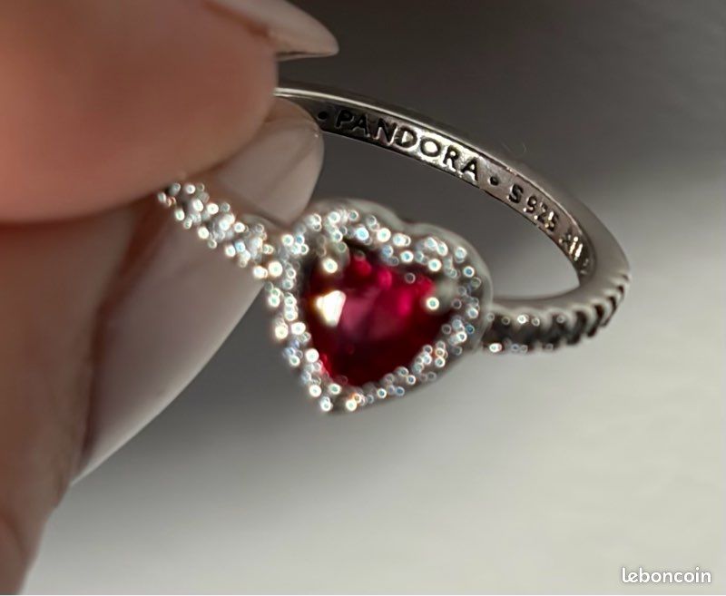 Bague Vintage En Forme De Cœur En Argent Massif 925 - Taille 52, Style Amitié - Occasion, Belle Pièce Ancienne