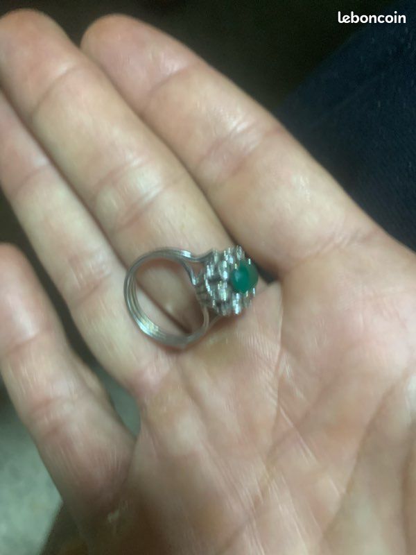 Bague émeraude diamant (image 3)