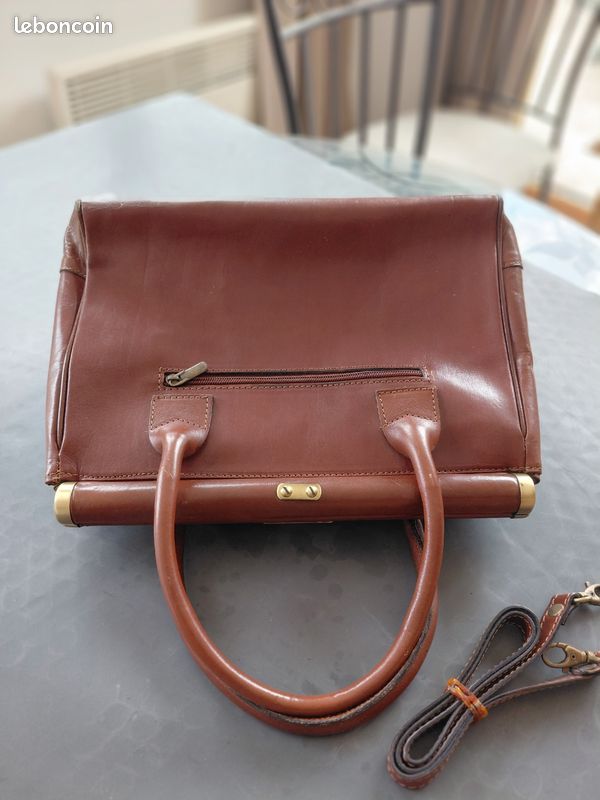 Grand sac cuir vintage (image 5)