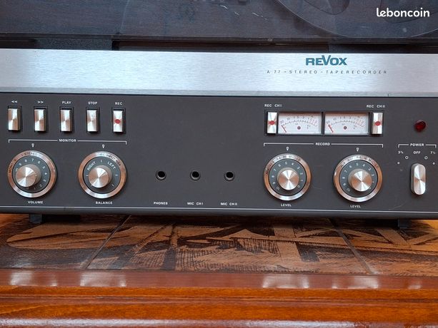 VINTAGE REVOX A77 + A78 MK2 + A76 Magnétophone à Bande Amplificateur