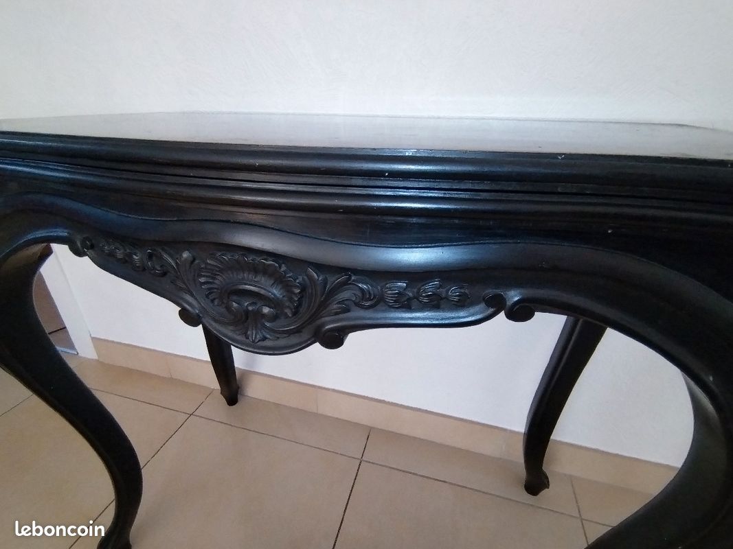 Console noir pliable bois ébène (image 2)