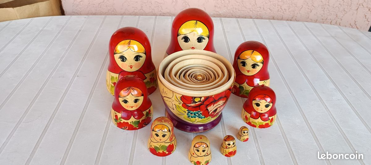 Poupées russes gigognes 7 pièces peintes à la main Matriochka