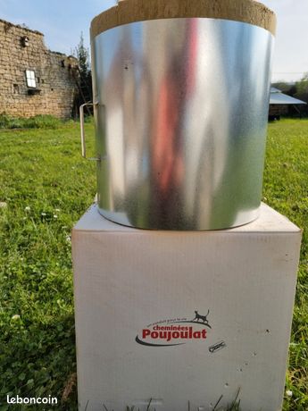 POUJOULAT - Elément droit PGI longueur 25 cm diamètre 80-130 mm noir graphite (RAL 9030) Réf. 37080703/9030 | Point.P