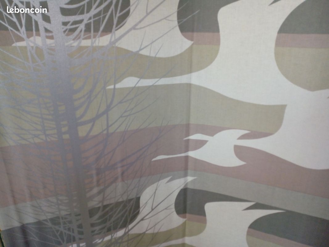 Paravent tissu/bois (image 2)