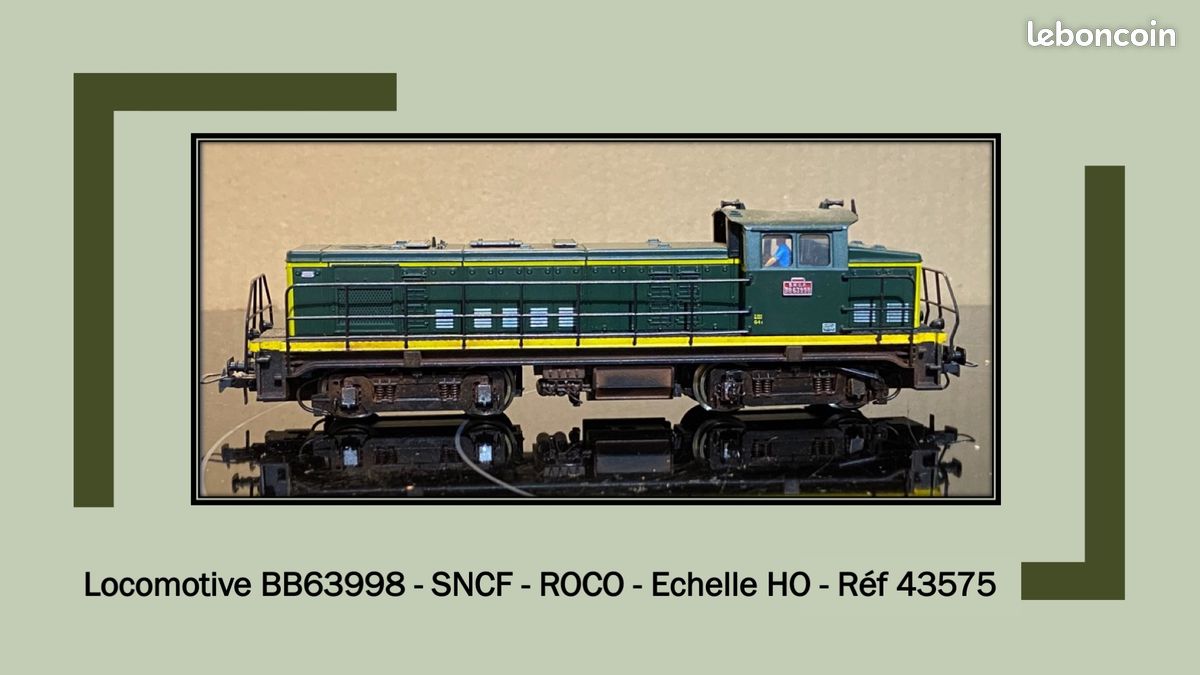 ROCO locomotive diesel BB63500 livrée vert sapin 63435 édition 3 NEUF