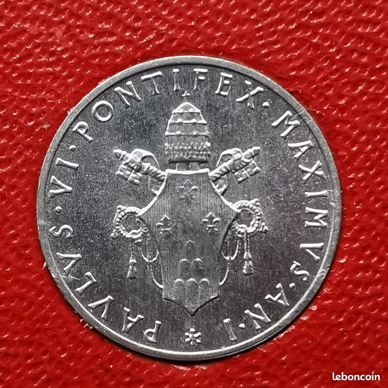1 LIRE 1963 PAPE PAUL VI VATICAN 60000 Ex. / ISSUE DU COFFRET (image 2)