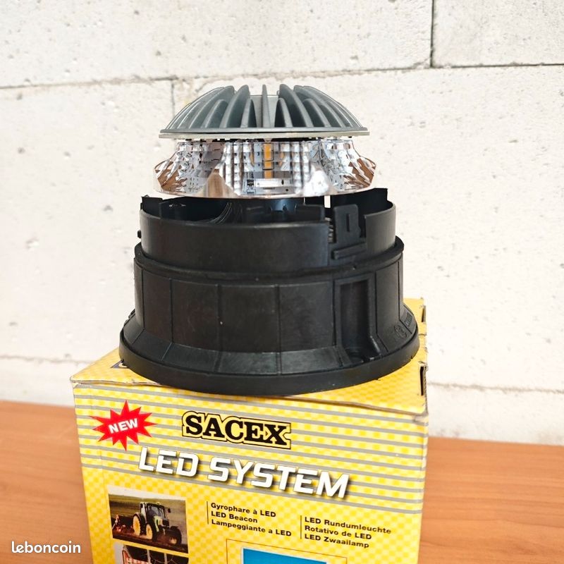 Gyrophare LED SACEX neuf - orange / homologué EU - alarme, engin, utilitaire, agricole (image 2)