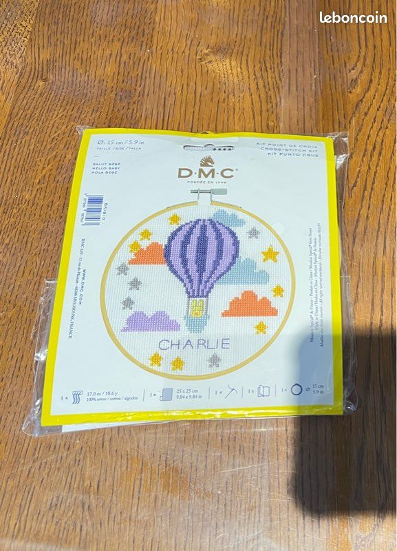 Kit De Cartes Point De Croix Symétrique DMC - Débutant - Comprend Toile, Fils, Guide - Vente ÉNORME