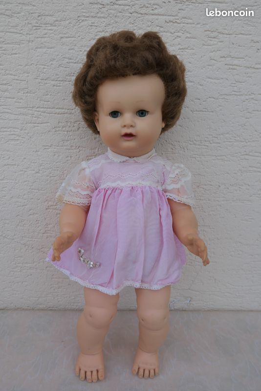 Poupée Ancienne Raynal 40 Cm - Tête Bisque Et Corps Composite - Fabrication Française