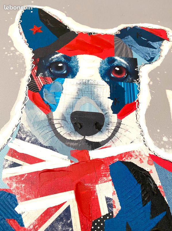 TABLEAU "Jack Russel" - Format 40 x 40 cm -1998 (image 2)