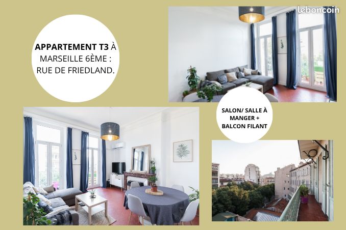 Appartement 3 pièces 70 m² · à Marseille · 70 m² · 316 000 €