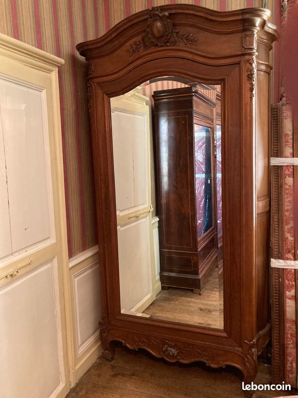 Vends chambre style Louis XV - époque 1900 - Lit + armoire + commode (image 7)