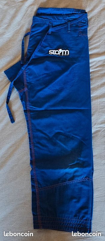 Pantalon De Jiu-jitsu Brésilien Enfant – Coton Bleu – Tailles M00 à M4 – Neuf