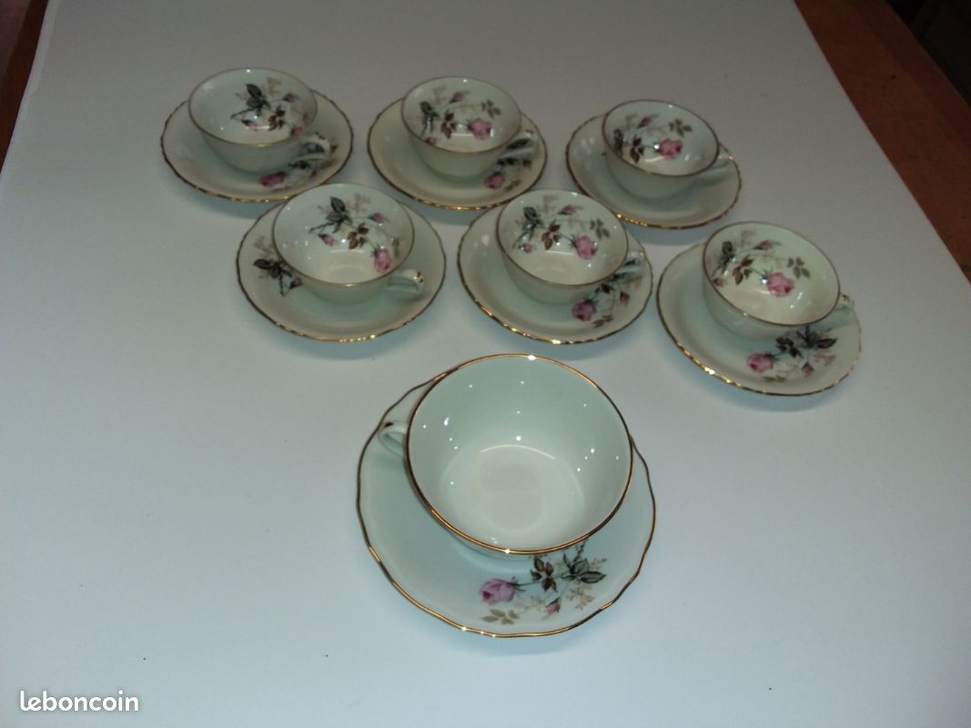 Service De Table Art Déco - Porcelaine De Limoges, Signé M&S - Occasion