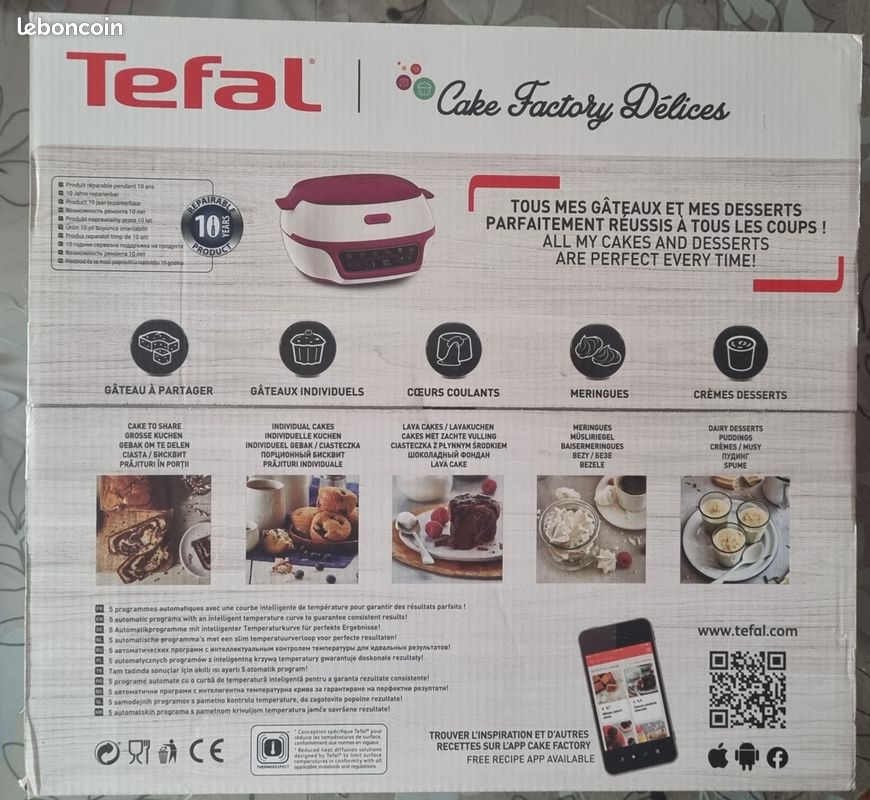 Machine à gâteaux Tefal KD801811 Cake Factory Machine Intelligente à