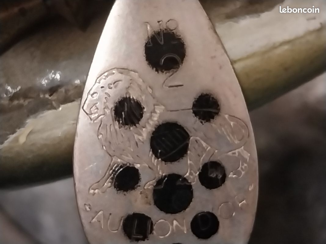Ancien Leurre De Pêche Le Lion D'Or - Cuillère Pour Bar - Vintage France