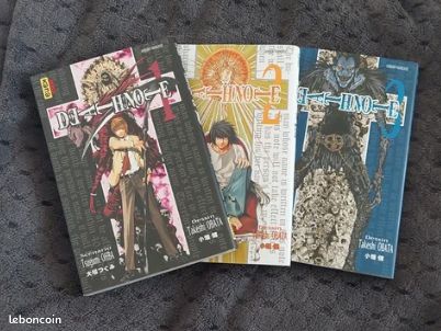 Lot manga Death Note – tomes 1 à 3 / shonen thriller en très bon état (image 1)