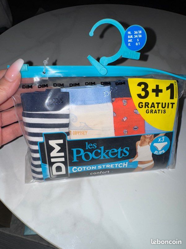 Lot de 3 Boxers Les Pockets Coton - Kaki - Femme - 19.99