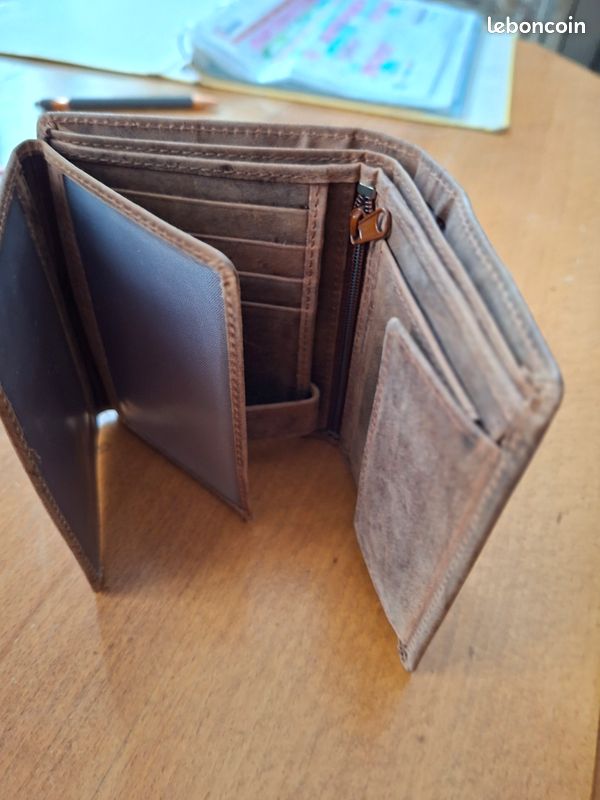 Portefeuille cuir vachette neuf (image 3)