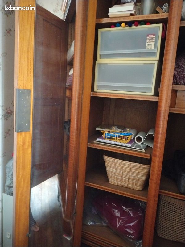 Meubles d'antiquaire : Grande et belle armoire+ Lit en marqueterie (image 13)