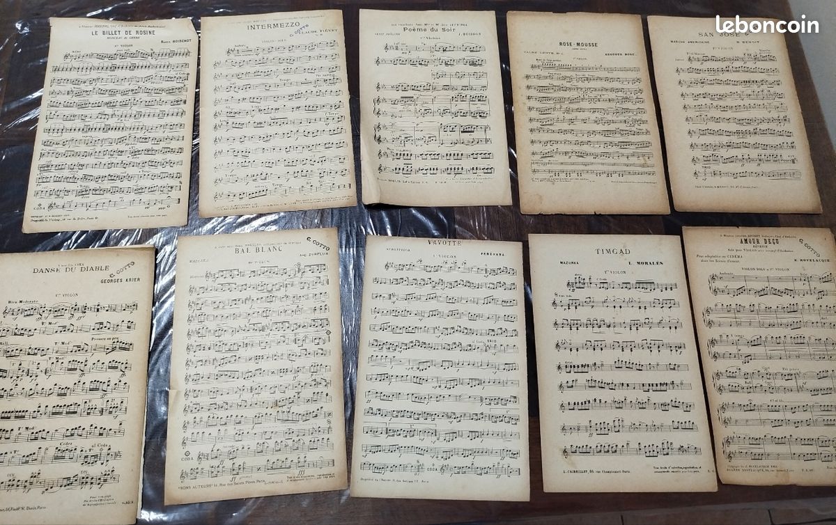 Lot de 92 anciennes partitions de musique (image 9)