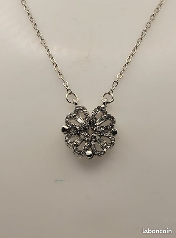 Pendentif Personnalisé Coeur bicolor pour Couple