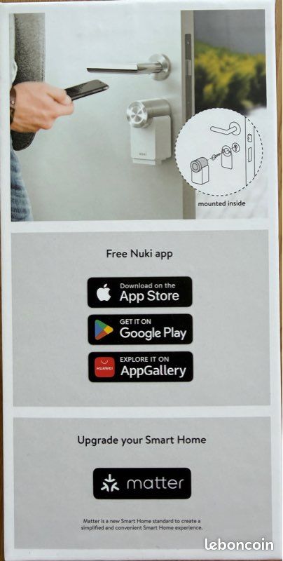 Nuki Smart Lock Pro 4e Génération – Serrure Connectée Noire – Neuf Sous Blister