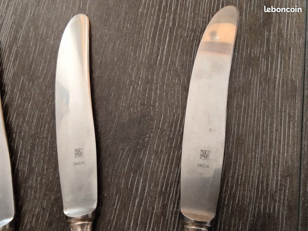 Service De Couteaux De Dessert, 15 Lames En Argent Et 15 Lam