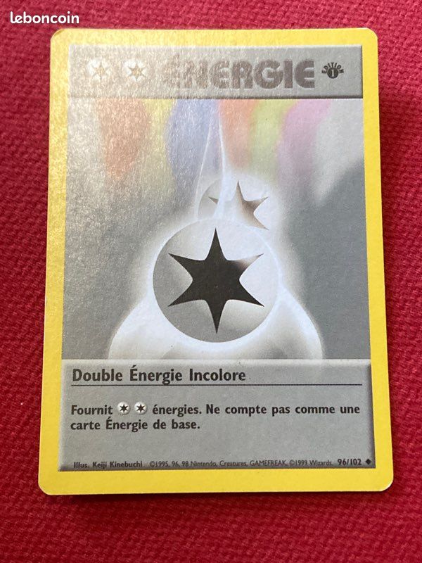 Carte Pokémon : double énergie incolore 1ère édition (image 1)