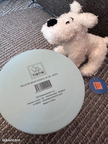 Peluche Tintin Et Milou – 20cm – Boîte Cadeau – Neuf 2016