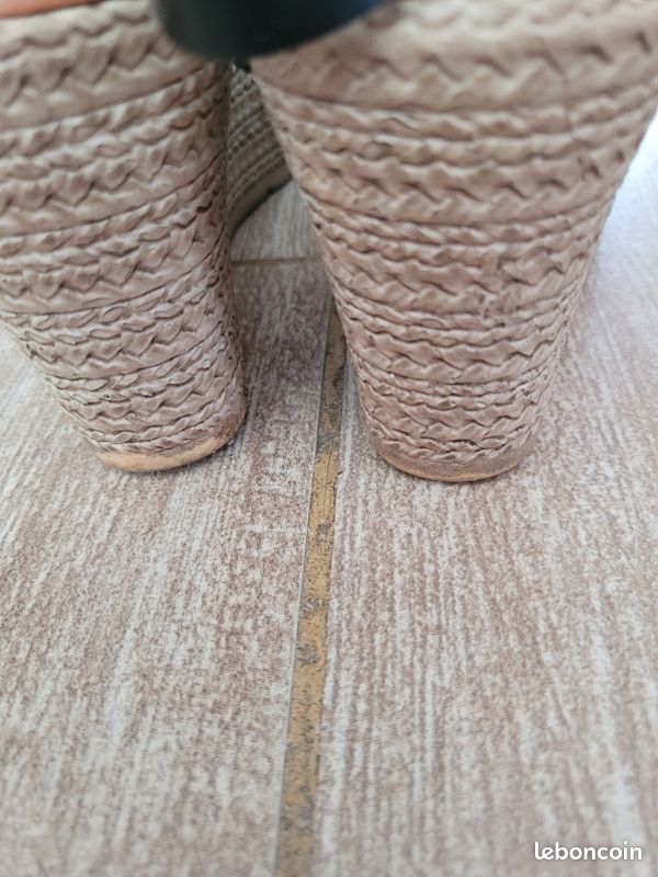 Sandalettes compensées noir taille 41 (image 3)