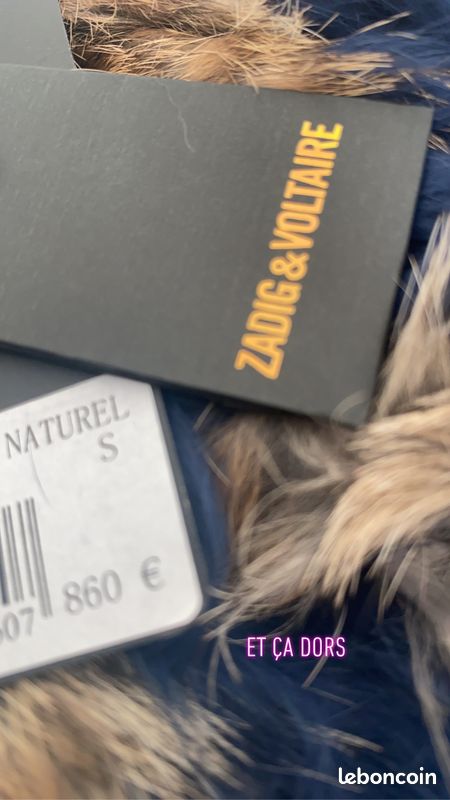 Superbe Manteau En Fourrure De Raton Laveur Zadig & Voltaire - Taille S (36), Neuf Avec étiquettes