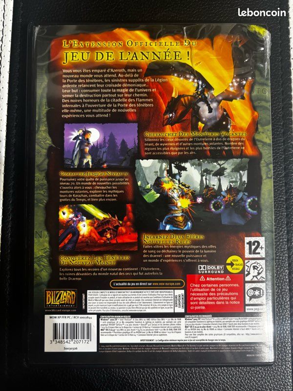 World of Warcraft Jeu PC XP Vista 6 Mac [Bon état World of Warcraft Jeu PC XP Vista 6 Mac [Bon état