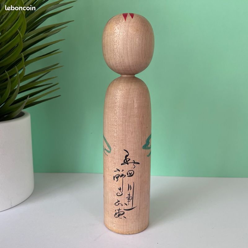 Poupée Japonaise Kokeshi Togatta Ancienne - Artisanale Bois Peint à La Main, Années 1960