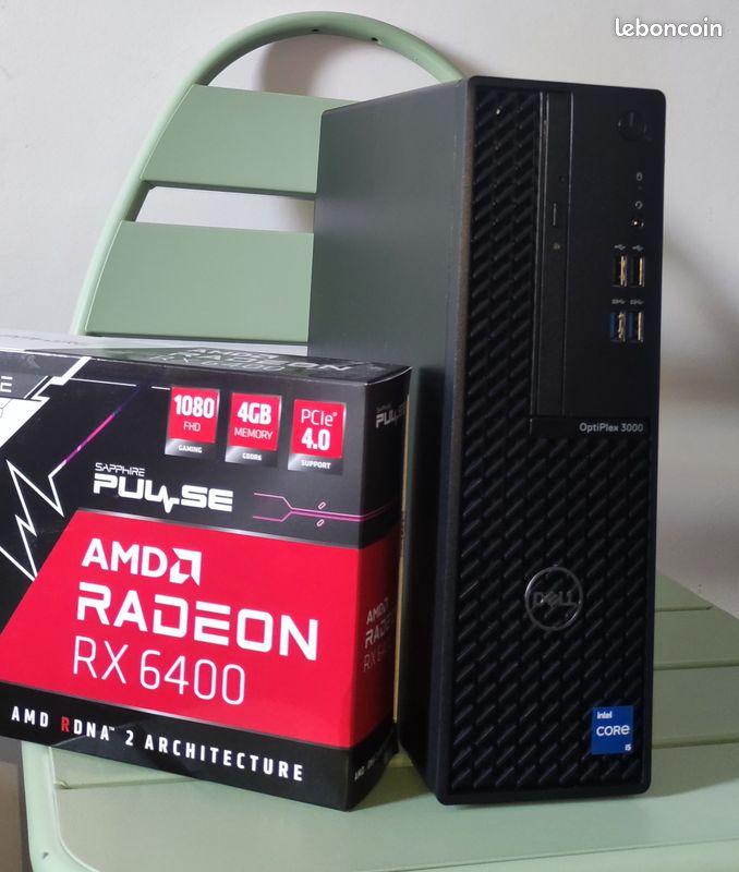🟢 DSP : Unité centrale OptiPlex Small Form Factor 3000 Plus, i5 12500, 16Gb 2667Mhz, ATI Radeon RX 6400 4GDDR6, SSD NVME 1Tb 🔥🔥🔥 (image 1)