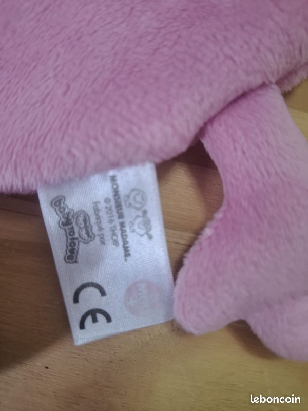 Doudou plat rose jaune bleu Monsieur Madame Madame Princesse BabyToLove (image 5)